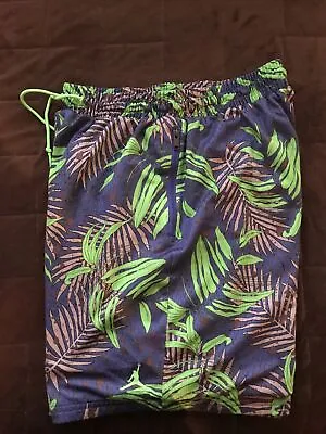 $17 • Buy Nike Air Jordan Jumpman Purple Green Floral Printed Shorts Zipper Pocket Mens XL
