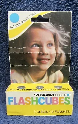 NOS Vintage Sylvania Magicubes Magic Cubes Blue Dot 3 Cubes (12 Flashes) • $9.99