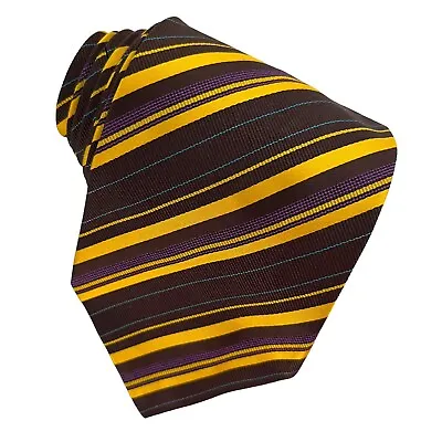 Etro 100% Silk Neck Tie 56.5L 3.75W Multicolor Striped Designer Made In Italy • $20.99