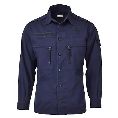 Original Dutch Army Jacket Workwear Blue Uniform Long Sleeve Military Shirt • $28.96