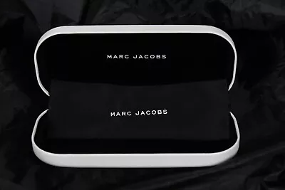 New MARC JACOBS White Sunglasses Eyeglass Medium Hard Case Cleaning Cloth 800958 • $8.40