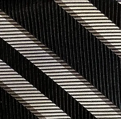Bow Tie Men Silk  Black Silver Striped SELF TIE Bowtie • $14.99