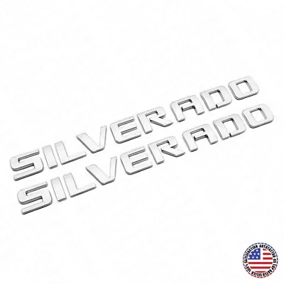 2x Chevy Silverado Fender Tailgate Logo Nameplates Letter 3D Decal Emblem Z71 • $27.49