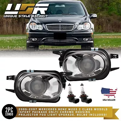 USA 05-07 Mercedes Benz W203 C Class WITH Sport Pkg. Projector Glass Fog Lights • $129.95