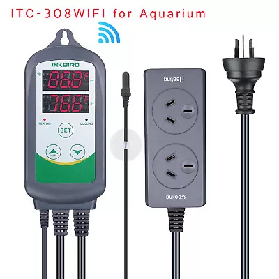 $65 • Buy Inkbird Aquarium Thermostat ITC-308 WIFI Temperature Controller Aquatics Tank AU