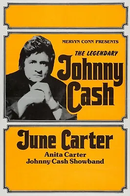 New Johnny Cash Music Tour The Legendary Concert Poster Wall Art Print FREE Post • $18.16
