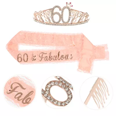  Birthday Sash For Women Tiara And 30th Queen Make Up Shoulder Strap • £29.28