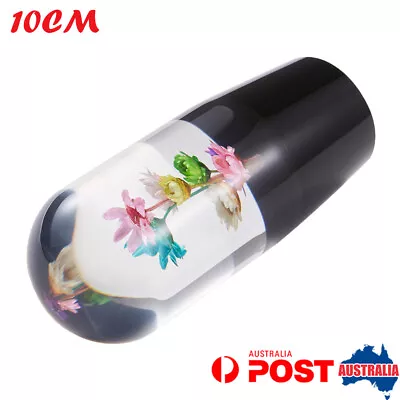 Universal Real Flowers Gear Shift Knob Shift Head Racing Crystal Multicolor 10CM • $35.66