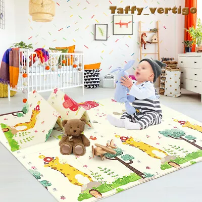 2 Sided Baby Foam Play Mat Foam Crawling Soft Blanket Cartoon Waterproof Picnic • £23.95