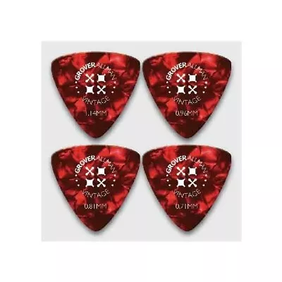 Grover Allman Pick Vintage Celluloid Large Triangle PTV0002 Red 0.81mm ×10 Picks • $17