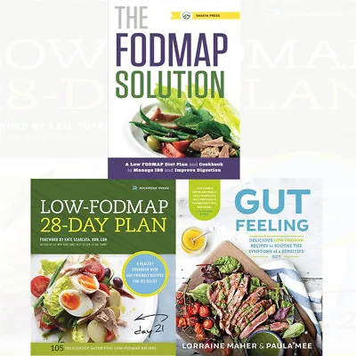 £19.99 • Buy Low-Fodmap 28-Day Plan 3 Books Collection Set Gut Feeling,FODMAP Solution New