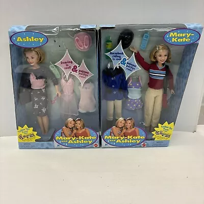 '99 Mattel Mary Kate & Ashley Dolls Barbie Vintage NIB Dancing Teen Pajama Party • $117.09