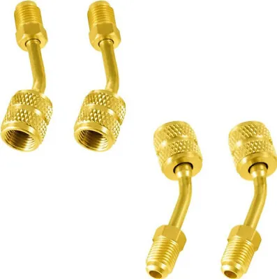 4pcs R410A Adapter 5/16 Inch Female Couplers To 1/4 Inch Male Flare 45 Degree US • $12.19