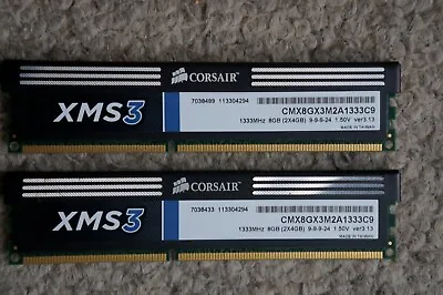Corsair XMS3 8GB (4GB X2) DDR3 1333MHz CL9. Desktop PC Memory. • £15
