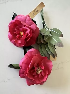 Lot B-Vintage Antique Millinery Camilla Flowers And Leaves • $11