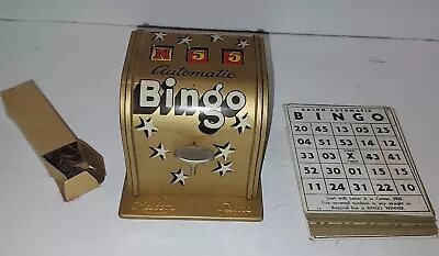 Kalon Tin Litho Mechanical BINGO Number Calling Machine Chips Cards Vintage Game • $39.99