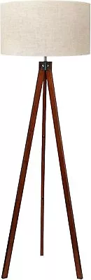 LEPOWER Wood Tripod Floor Lamp Mid Century Standing Lamp Modern Design • $63.49