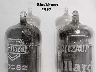 Mullard 12AU7 Long Plate Goal Post Square Getter Matched Pair Blackburn 1957 K61 • $638