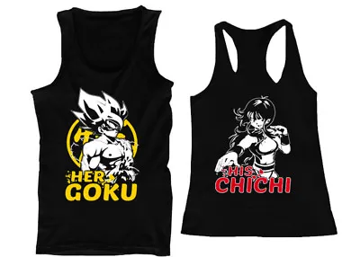 🔥 Her Goku His Chichi Couple Matching Tank Top DBZ Love Fans Matching Shirts • $14.95