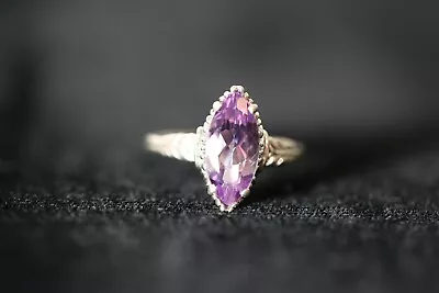 Vintage Kabana Sterling Silver Amethyst Ring Size 9 NEW DEADSTOCK Jewelry 925 • $29.99