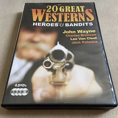 20 Great Westerns: Heroes & Bandits (DVD 2008 4-Disc Set) Film John Wayne + • $9.99