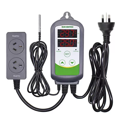 $45.89 • Buy INKBIRD ITC-308 AC 240V Digital Temp Controller Probe Sensor Dual Switch Brew AU