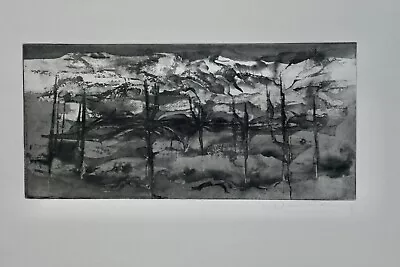 RUDOLF WEISSAUER (1924-1996) Etching 1962 Signed Icelandic Glacier • $10.53