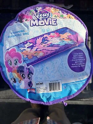 New My Little Pony Movie Camp Sleeping Bag Hasbro 2017 Pinkie Pie Rainbow Dash  • $23.31