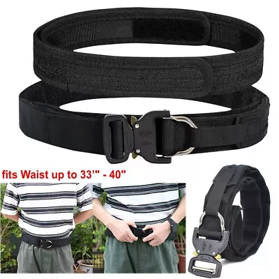 1.57  Tactical Assaulter Belt Quick Release Buckle 2 Layer Heavy Duty MOLLE Belt • $22.69