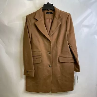 RALPH LAUREN Notched-Collar Walker Coat Women's Size 16P New Vicuna • $258.75