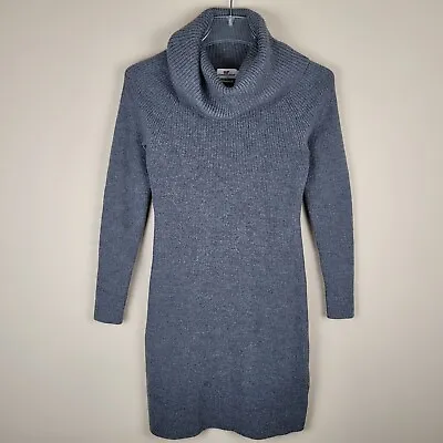 Vineyard Vines Size XS Merino Wool Funnel Neck Sweater Dress Long Sleeve Gray • $39.99