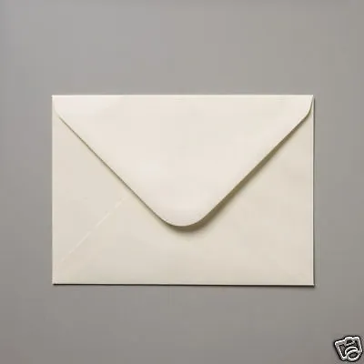 50 Smooth Ivory C6 Diamond Flap Envelopes 100gsm For A6 Card Wedding Invitations • £4.70