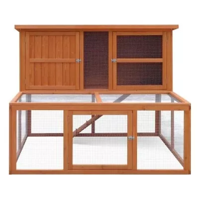 £269.75 • Buy Harrisons Fir Wood Bowness One Bedroom Compartment Double Hutch With Run