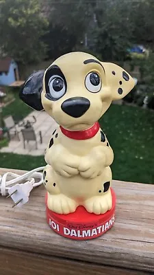 Vintage Walt Disney's 101 DALMATIANS ELECTRIC LAMP 7.75  Tall Tested & Works • $15.75