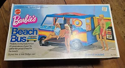 Vintage Mattel Barbie's Beach Bus Playset #7805 INCOMPLETE With Box • $23