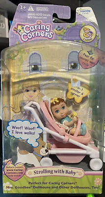 STROLLING W/ BABY Mrs Goodbee Learning Curve Caring Corners Doll Figure Set NEW  • $37.99