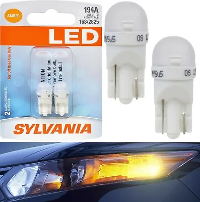 Sylvania LED Light 194 T10 Amber Orange Two Bulbs Front Side Marker Stock OE • $16.50