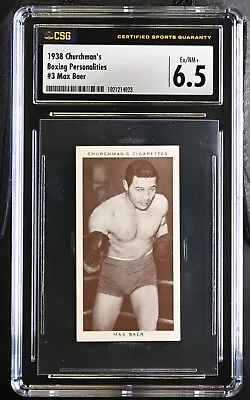 1938 Churchman's Boxing Personalities #3 MAX BAER CSG 6.5 EX-NM+ • $72