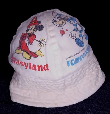 Vtg 80s Walt Disney World Mickey Goofie Minnie Donald Duck Kids Bucket Hat USA • $18.98