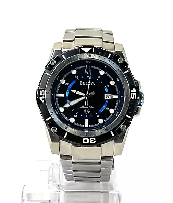 Bulova Marine Star C9601033 44mm Stainless Steel Quartz Mens Watch • $114.95