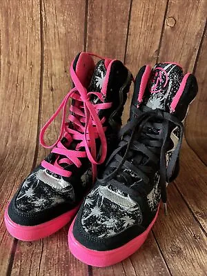 Zumba High Top Street Elevate Women’s Size 6 Black Pink • £29.32