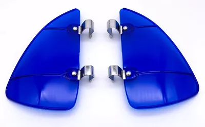 Custom Vintage Style Car Vent Wing Window Air Breeze Deflectors - Blue Plastic • $16.99