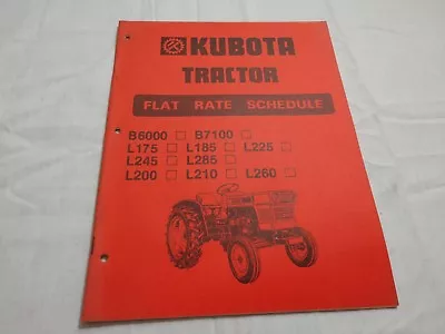 Vintage Kubota Tractor Flat Rate Schedule Book B L Series FS Tillers  • $9.99