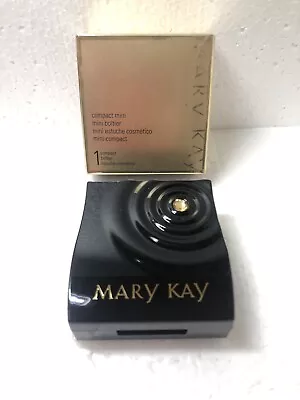 Mary Kay Special Edition BLACK COMPACT MINI Unfilled NIB Mirror Stone Magnetic • $9.99