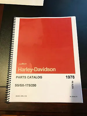 1976 Harley Aermacchi  Ss Sx 250cc/ 175cc   Parts Catalog 99440-78   Amf • $39.55