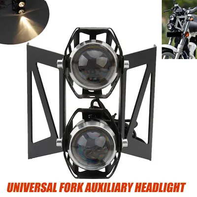 125W 3000LM Motorcycle LED Spot Light Headlight Fog Driving Lamp Light W/Bracket • $91.15