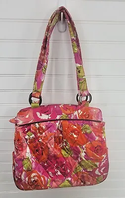 Vera Bradley Retired Wilma Style Bag Vintage Rose Pattern Floral Pink Orange • $16.38