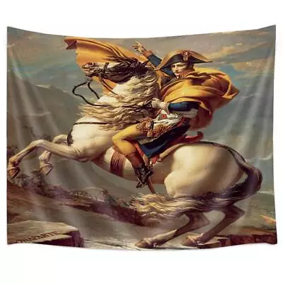 Medieval Knight Tapestry Wall Hanging Bonaparte Europe Emperor France 40x30in • $12.66