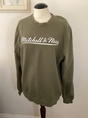 Mens Mitchell & Ness Sweatshirt Khaki Size Medium • £16