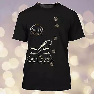 Permanent Makeup Artist Black 3D Tshirt Make Up Artist Shirt Cosmetologist Gif • $16.99